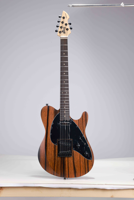 WGT EX80-AA Winzz Exotic Collection Электрогитара Agatis Body Amara с верхом из шпона, сделано в Индонезии
