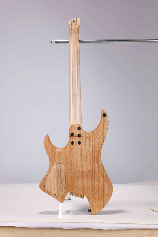 WLH EX80-MK Mindi Body Koa (толщина: 6 мм) Верхняя электрогитара без головы, сделано в Индонезии