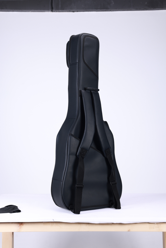 Сумка для акустической гитары, 15 мм, набивка из пенопласта, черная искусственная ткань, подкладка из нейлекса, большой карман (BGW1718)