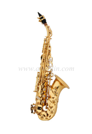 Хорошая цена, изогнутый саксофон-сопрано для студентов (SP3043G)