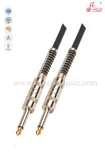 Спиральный ПВХ черный 6мм инструментальный гитарный кабель (AL-G012)