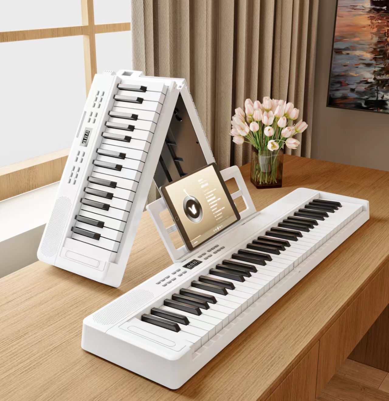 EK-F6102 Модные музыкальные инструменты 61 клавиши складываемой клавиатуру