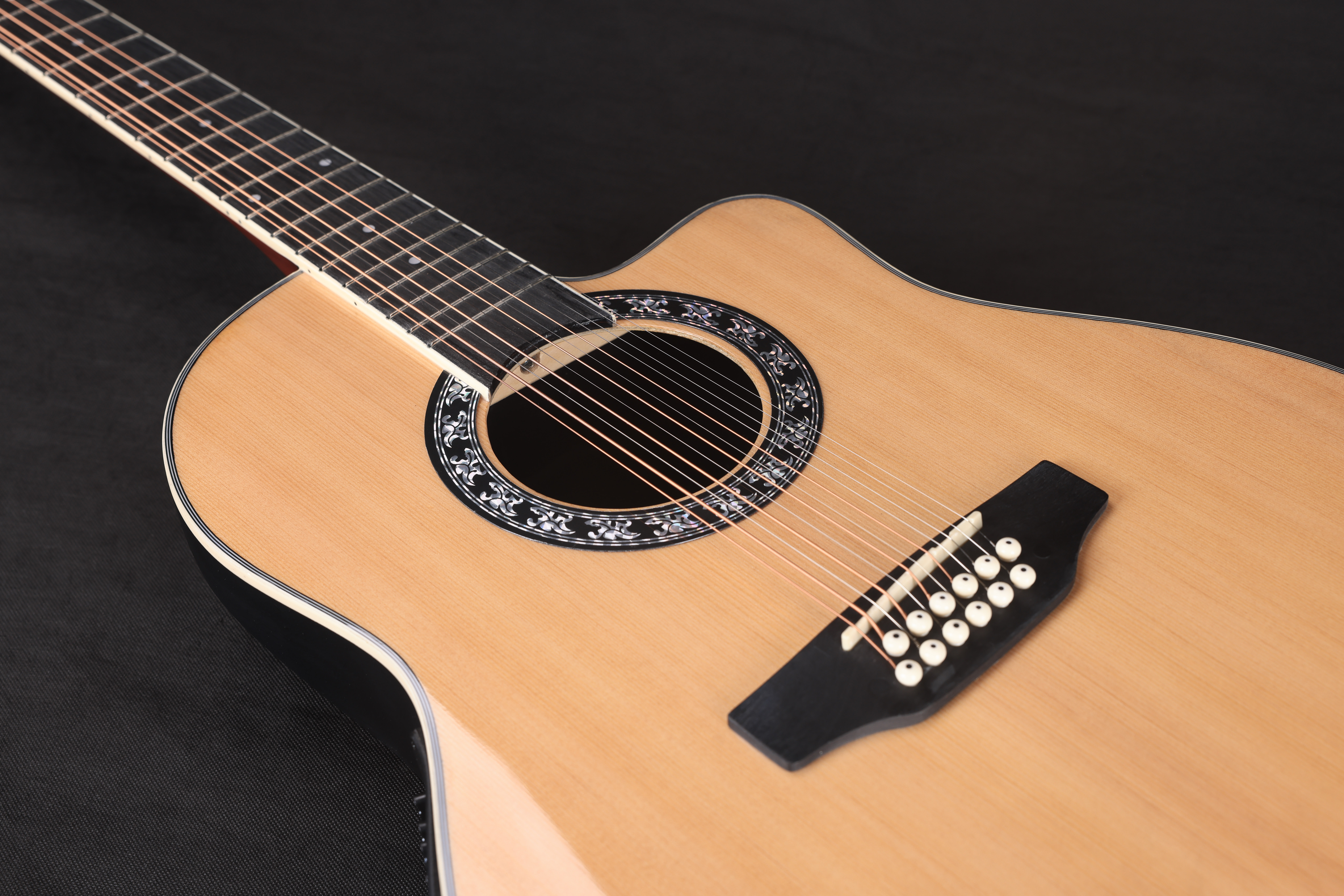 AFO29CE-12 Новая Matt Finish ABS 12 Строки круглой спины акустическая гитара